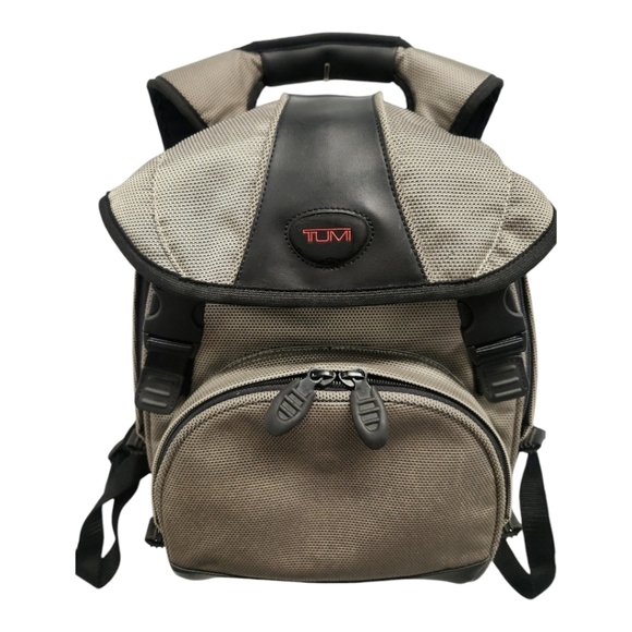 Tumi T2 Ballistic Black Gray Multi Compartment Travel Backpack Waist Carry Bag ; - Picture 9 of 15